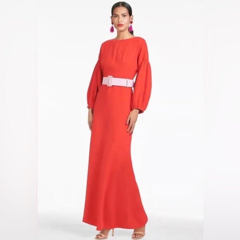 NWT Sachin + Babi Esmeralda Red Maxi Dress 14 (no belt)